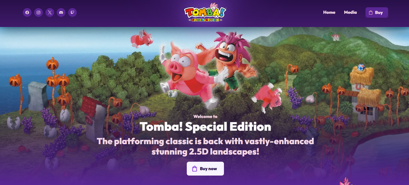 Tomba! Remaster: Driving Engagement with a Sleek Website